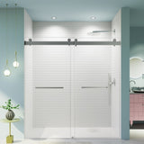 68-72 inches *76 inches Frameless Double Sliding Soft-Close Shower Door, 3/8 inches Thick W1552P174981