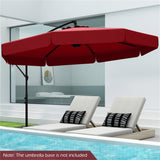 10 Feet Patio Cantilever Umbrella - Wine 39676557