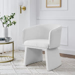 ZUN Modern style simple and elegant chair, white leisure chair, suitable for dining/bedroom/living W487P186358