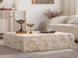 MgO Mid-Century Round Centre Table Vintage Faux Stone Sofa Pre-Modern Tables Beige W3081P344023