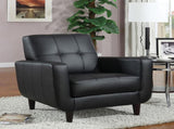 Black Track Arm Accent Chair B062P145483