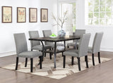 Dining Room Furniture Natural Wooden Rectangular Dining Table 1pc Dining Table Only Nailheads and B011119664