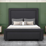 ZUN Queen Size Upholstered Bed ,Modern Upholstered Bed with Wooden Slats Support, No Box Spring Needed, WF321752AAB