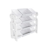 Kids Toy Organizer with 12 Bins, Multi-functional Nursery Organizer Kids Furniture Set Toy W509P288471