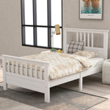 Wood Platform Bed with Headboard and Footboard, Twin WF192972AAK