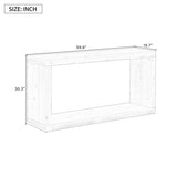 U_STYLE Modern Minimalist Entrance Table, Square Shaped Fashion Design, Easy to Assemble, Suitable N711P245613B