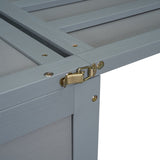 Full Size Murphy Bed with USB Port and a Large Drawer, Gray N708P205903E