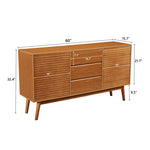 ZUN JaydenMax Modern Wood TV Stand, Entertainment Center for TVs up to 65", Sideboard Buffet Cabinet W965141534