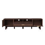 Wood Fashionable TV Stand for 75" TVs, TV Cabinet with Soft-Closing Door and Drop-Down Door Cabinet, N710P257619P