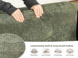 Convertible Sofa Bed with Blanket, Boneless Cloud Couch Queen Scott Fabric for Living Room Bedroom, 58572457
