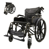 Aluminum Alloy Transport Wheelchair. 18" Seats. With front and Rear Locking Hand Brakes. 24" Quick W3121P297359