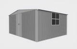 New Outdoor Storage Shed has two Functions Metal shed and Firewood Shed 11ft x13ft ,Grey 33708120