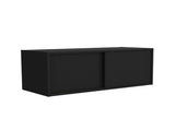 Wall Cabinet 13" H, 2 Sliding doors, 1 Shelf, Black B097P250893