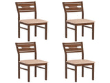 2 PCS Solid Rubber Wood Dining Chairs Set , Farmhouse Style Upholstered Armless Chairs with Hollow 99423812