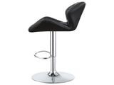 Chrome and Black Adjustable Bar Stool B062P153527