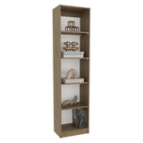 Home Slim Design Bookcase With 5-Tier Shelves, Vertical Freestanding Display Storage, Natural Oak B070P337062