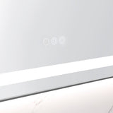 36 x 24 Inch LED Bathroom Mirror with Front and Backlight, Wall Mounted Vanity Mirror with Aluminum W2287P309229