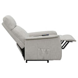 Beige Upholstered Power Lift Recliner with Wired Remote B062P145469
