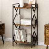 3 Tier Bookshelf For Small Space, Small Metal Bookshelf For Books, Organizers And Storage For 87702459