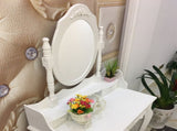 Modern Concise 4-Drawer 360-Degree Rotation Removable Mirror Dresser White 32759839 20407644