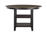 Brown and Black White Finish 1pc Counter Height Table with 2x Display Shelves Transitional Style B01155791