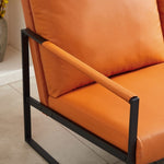 ZUN Lounge, living room, office or the reception area PVC leather accent arm chair with Extra thick W135958340