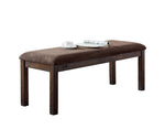 ZUN Classic Elegant Design Wooden 1pc Bench Only Dining Room Upholstered Seat Walnut Finish Bench B011P245909