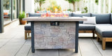 44" W x 25" H Outdoor Patio Propane Gas Fire Pit Table - 50,000 BTU High-temperature-resistant W2691P233033