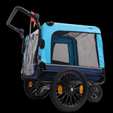 2-in-1 Bike Trailer & Push Cart for Pets - Detachable Bike Hitch & Push Handle Included W1364133910
