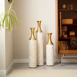 Floor metal vase modern style decoration home white metal vase set of 3 gorgeous home decoration W2796P255600