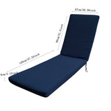 ZUN Outdoor Lounge Chair Cushion Replacement Patio Funiture Seat Cushion Chaise Lounge Cushion,NAVY BLUE 46805925