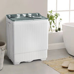 ZUN Twin Tub with Built-in Drain Pump XPB65-2288S 26Lbs Semi-automatic Twin Tube Washing Machine for 86281079