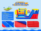 7 in1 Inflatable Slide Water Park with Deep Water Pool Basketball Hoop Football Gate Water Cannon W1677P247442