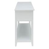 White Console Table with 2-Drawer B062P189197