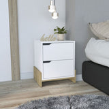 ZUN Luss Nightstand, Bedside Table with 2-Drawers B200P188858