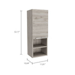 ZUN Light Grey 2-Shelf Bathroom Cabinet B06280563