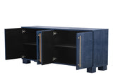 TREXM Sideboard Buffet Cabinet with Storage, Wood Sideboard with Adjustable Shelves and Gold Handles N715P392244M