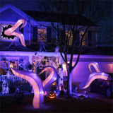 6.5ft Giant Inflatable Tentacles Halloween Decor - Built-in LED Lights, Car Window/Yard Use, 80382976