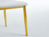 chair set of 4,GOLDEN COLOR LEG,WHITE SEAT W234P241305