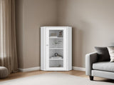 Ruffin Display Cabinet, 1 Door, 4 Shelves, White B097P474260