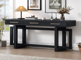 Elegant Console Table with Three Drawers, Extra Long Entryway Table for Entryway, Hallway, N711P175776B