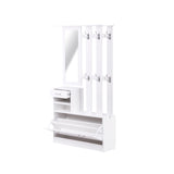 ZUN Combination Model Gate Cabinet with Shoe cabinet+Hang shelf+ Mirror W2139134913