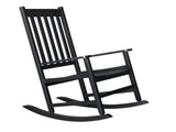 Outdoor Wood Rocking Chair, Wooden Patio Rocking Chair with Comfortable Backrest, Weatherproof Patio 23489524