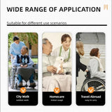 Aluminum Alloy Transport Wheelchair. 18" Seats. With front and Rear Locking Hand Brakes. 24" Quick W3121P297359