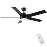 52 inch indoor 5 plywood black ceiling fan with light W1367P146434