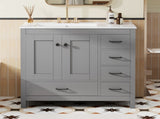 36" Gray Bathroom Vanity with Ceramic Sink Combo, Abundant Storage Cabinet -2 Soft close doors and 5 N729P183735E