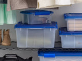 46 Qt. Plastic Storage Bins with Sealed Lids, Clear Gasket Box, Airtight Containers 29170649