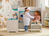 Wooden Kids Doctor Medical Station Playset, 93.9854.6199.06cm 27PCS Medical Tools with ECG Monitor 69181672