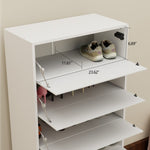 ZUN Mirror Shoe Cabinet With 6 Flip Drawers, Mirror Shoe Rack Organizer Store Ample Shoes, Mirror Shoe 91180267