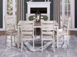 Transitional Design Rectangular 1pc Dining Table Grayish White and Brown Finish Furniture B01160583